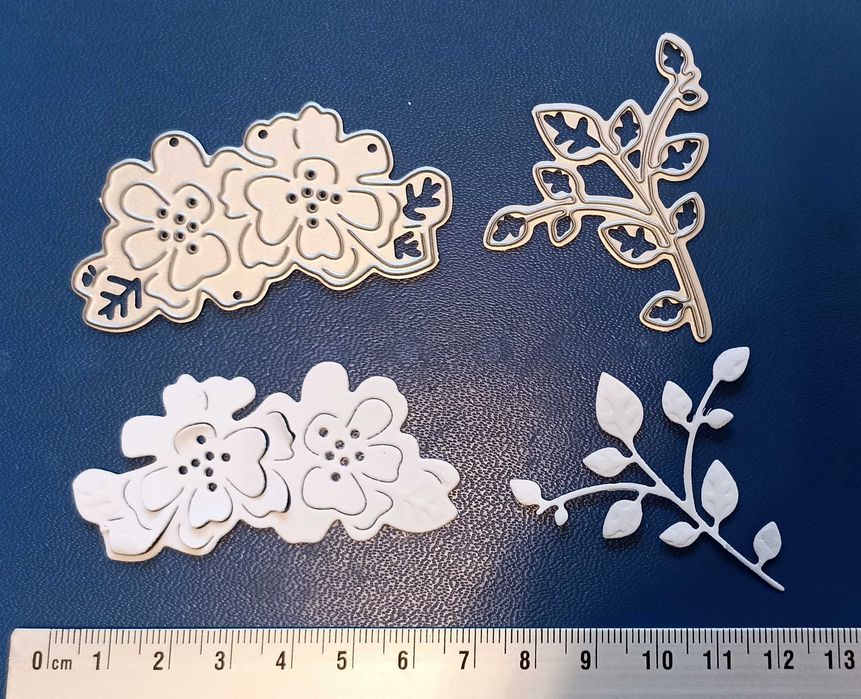 Wykrojniki listki i kwiat do scrapbookingu Zestaw wykrojników (2szt.)