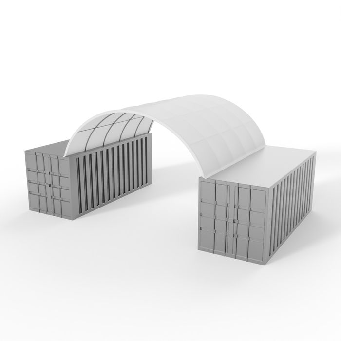 Zadaszenie kontenerowe 6x6m wiata na kontenery