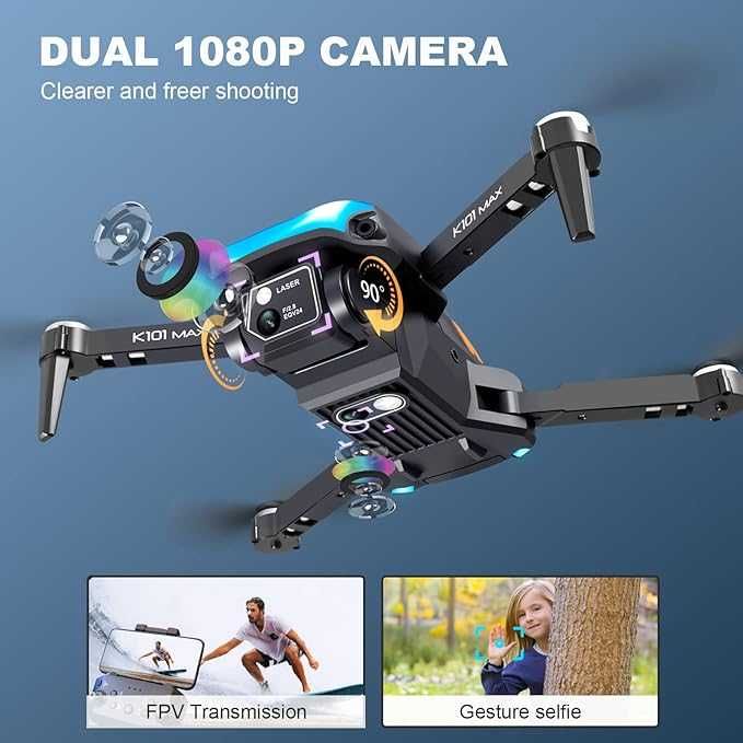 Dron OKYUK  kamera 1080P HD FPV, 240g 2x bateria 1800mAh