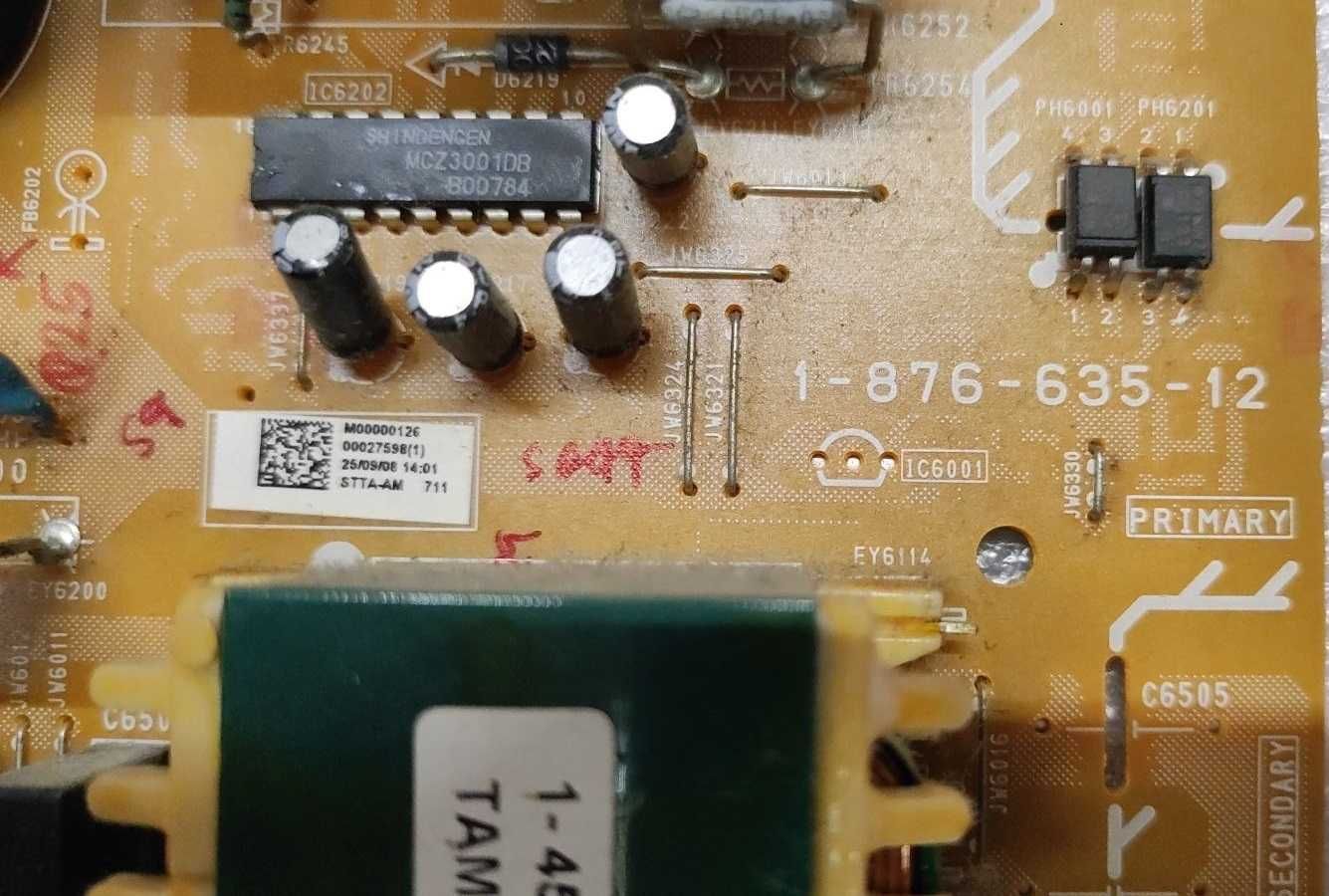 Плата питания Sony 1-876-635-12 от KDL-32V4000