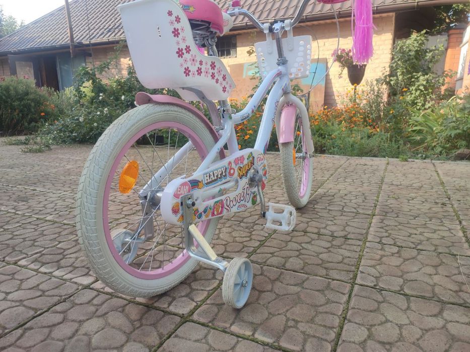 Велосипед для дівчинки з корзиною Corso