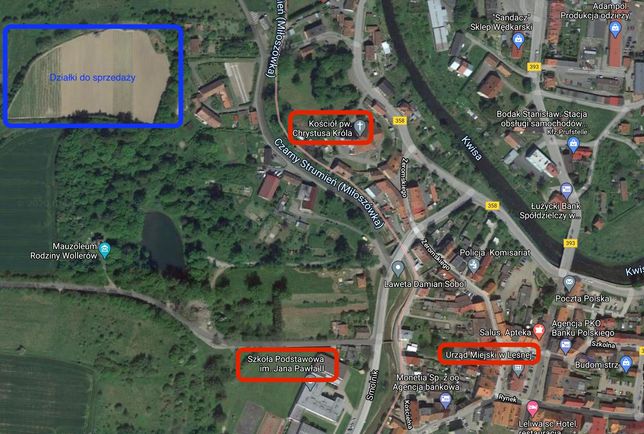 Leśna 59-820 działka uzbrojona budowlana 10a w Smolniku blisko miasta
