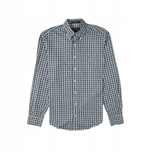 GANT Ioho Heather Twill Koszula w Kratkę Męska Logowana r. M