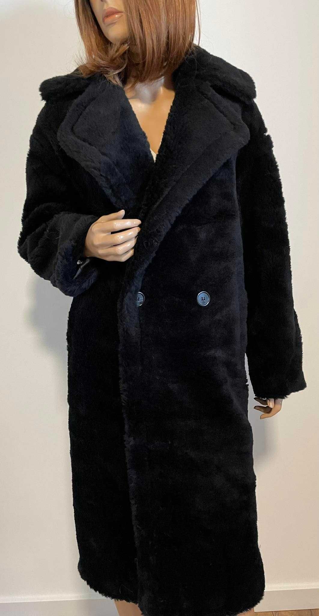 Płaszcz wełna owcza naturalna Teddy styl Max Mara kolory nowe