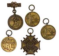 PRL: Krzyż Zasługi. Za Zasługi dla Pożarnictwa Medale 5 sztuk