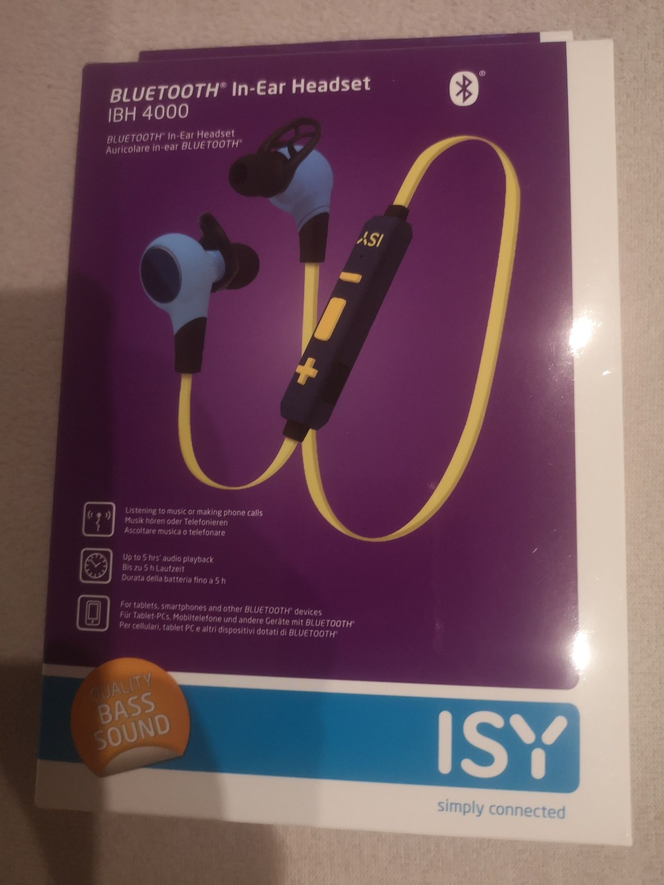 ISY bluetooth in-ear headset IBH 4000 słuchawki bezprzewodowe BT