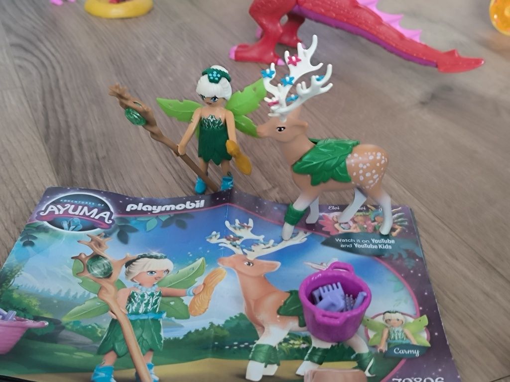 Zestawy Play mobile wróżki, las, konie