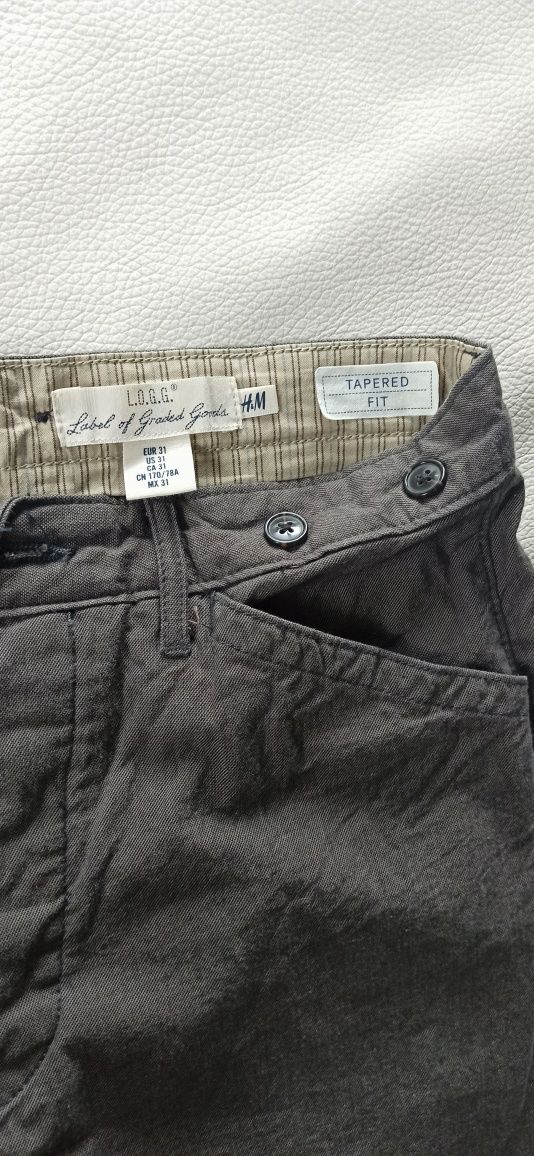 Spodnie męskie H&M nowe, szelki