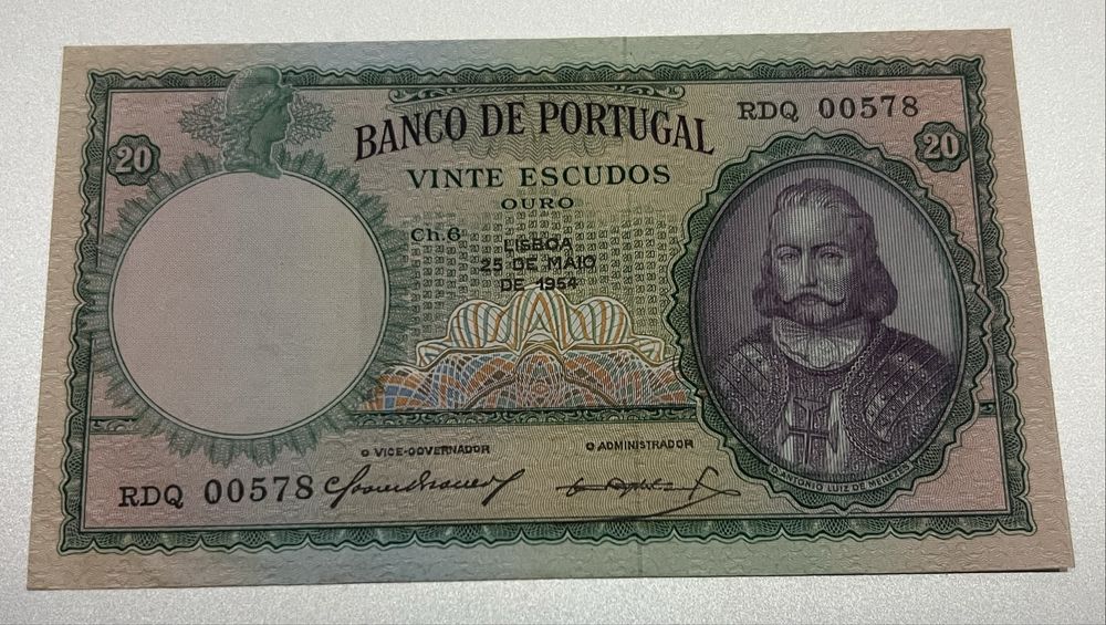 Nota 20 escudos 26/5/54