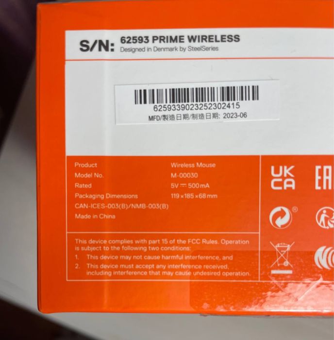 Ігрова миша SteelSeries Prime Wireless M-00030 Бездротова ігрова миша