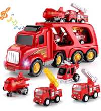 Ciężarówka transportowa dla pojazdów strażackich interaktywna