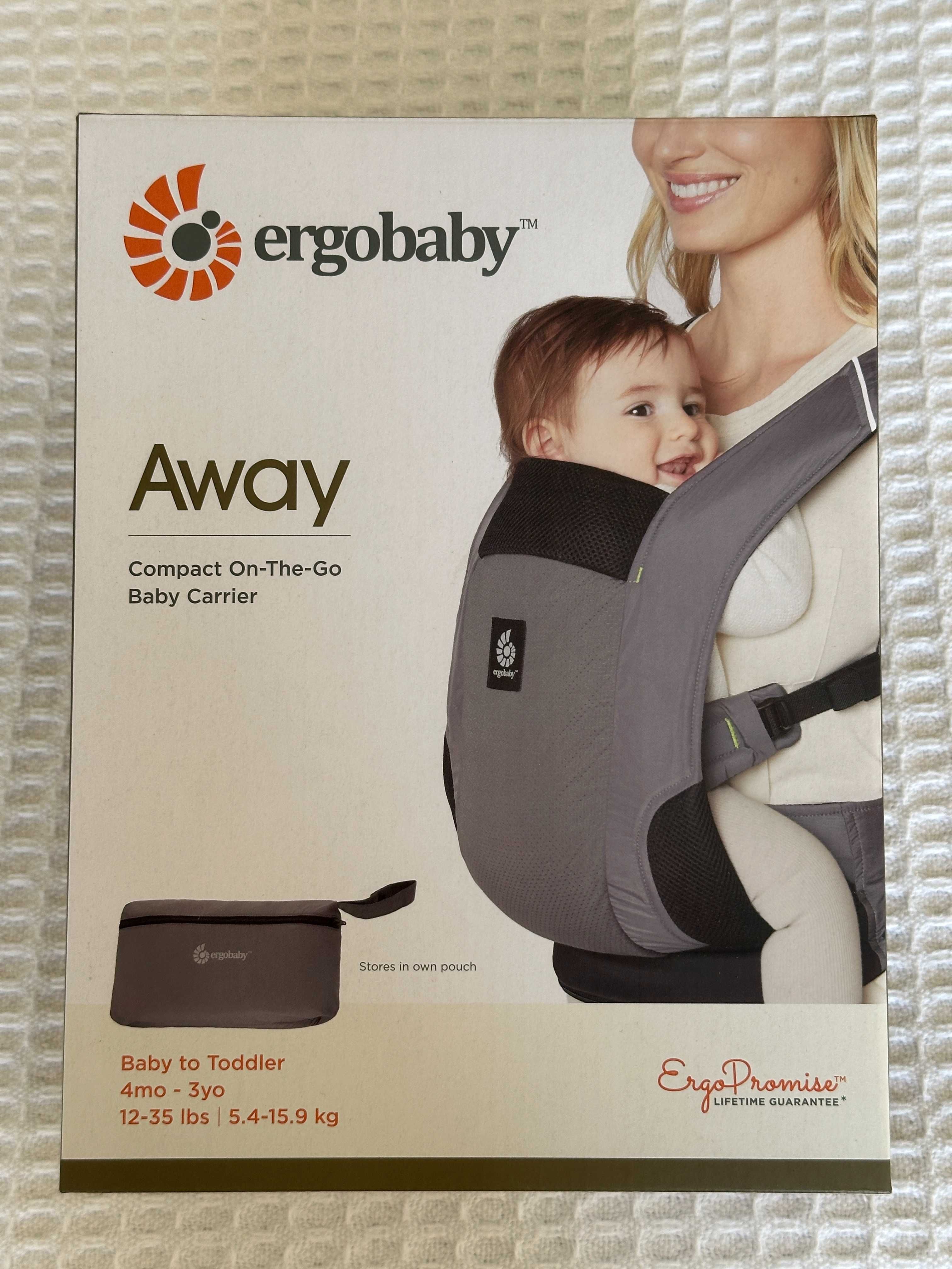Porta-bebés Ergobaby Away (cinza)