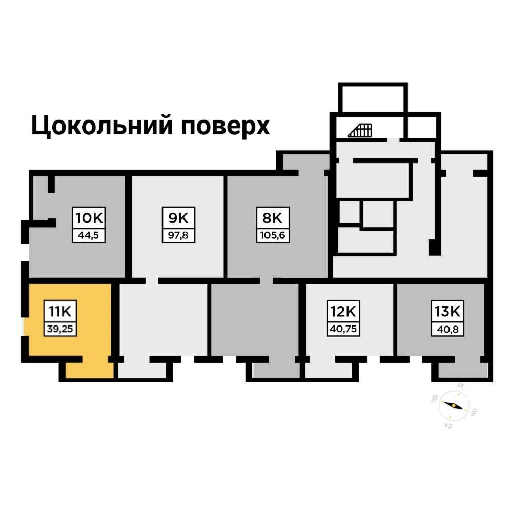Комерційне приміщення 39,25 м2 в ЖК Millennium State (Буча)