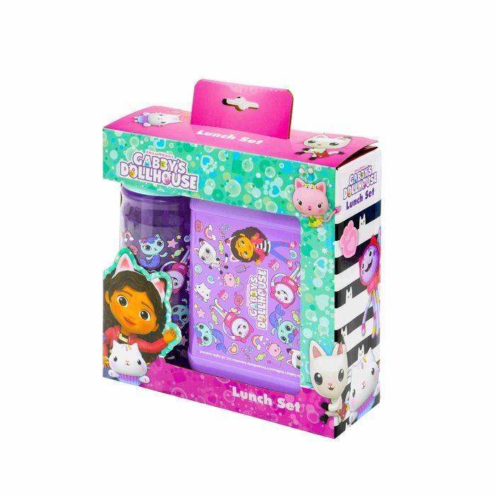 Bidon 450ml + śniadaniówka Gabby's Dollhouse. Astra
