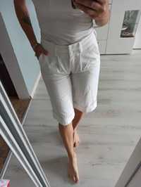 Spodnie Bermudy szorty materiałowe luźne nogawki szerokie Apart vintag