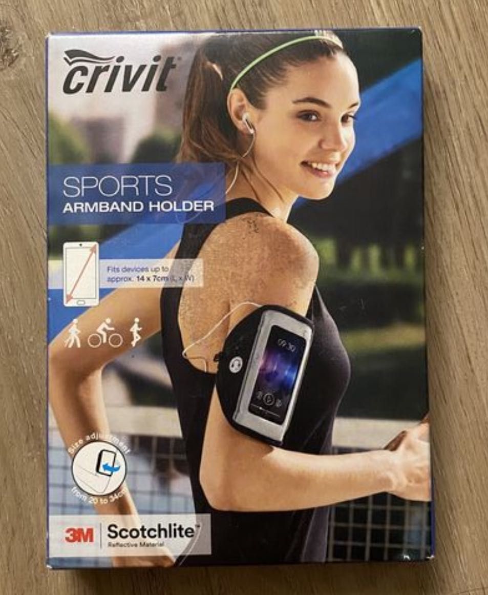 Etui sportowe na ramię Crivit na telefon do biegania, roweru, siłowni