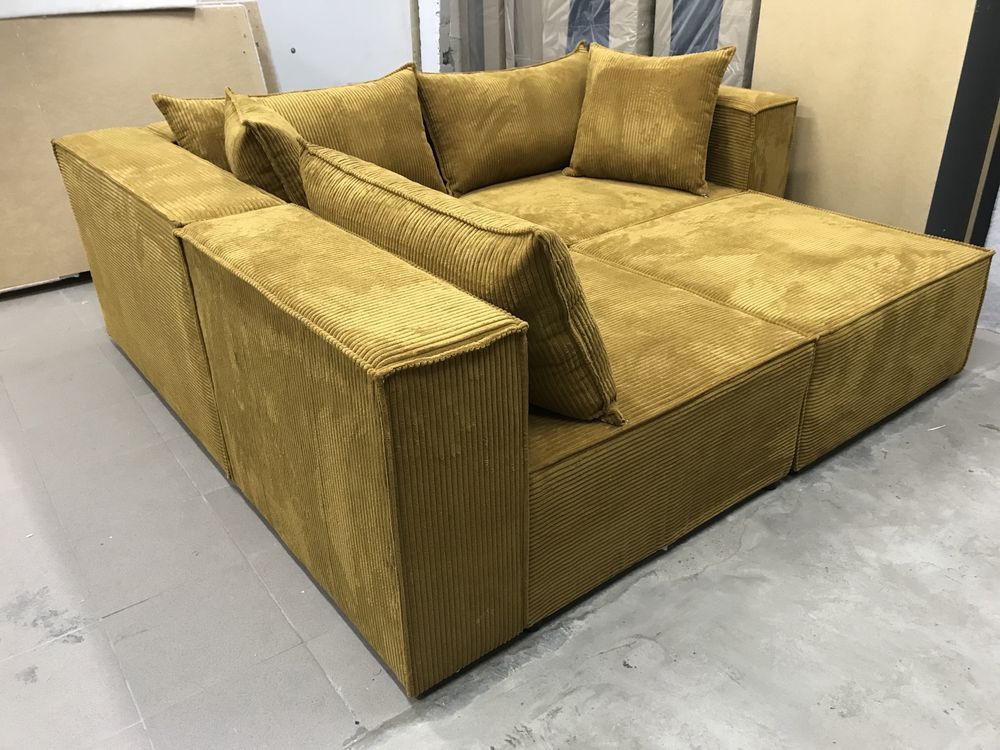 DARMOWA DOSTAWA Narożnik sofa kanapa modułowa tkaniny do wyboru