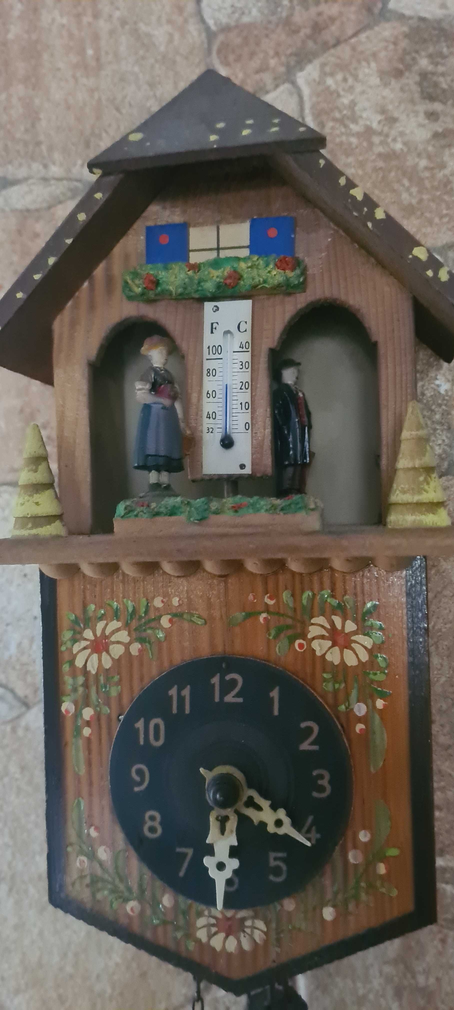 Mini Zegar wiszacy Szyszka termometr i wskaznik Pogody