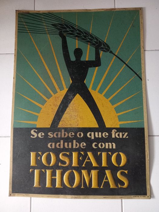 Placa publicitária antiga - anos 50