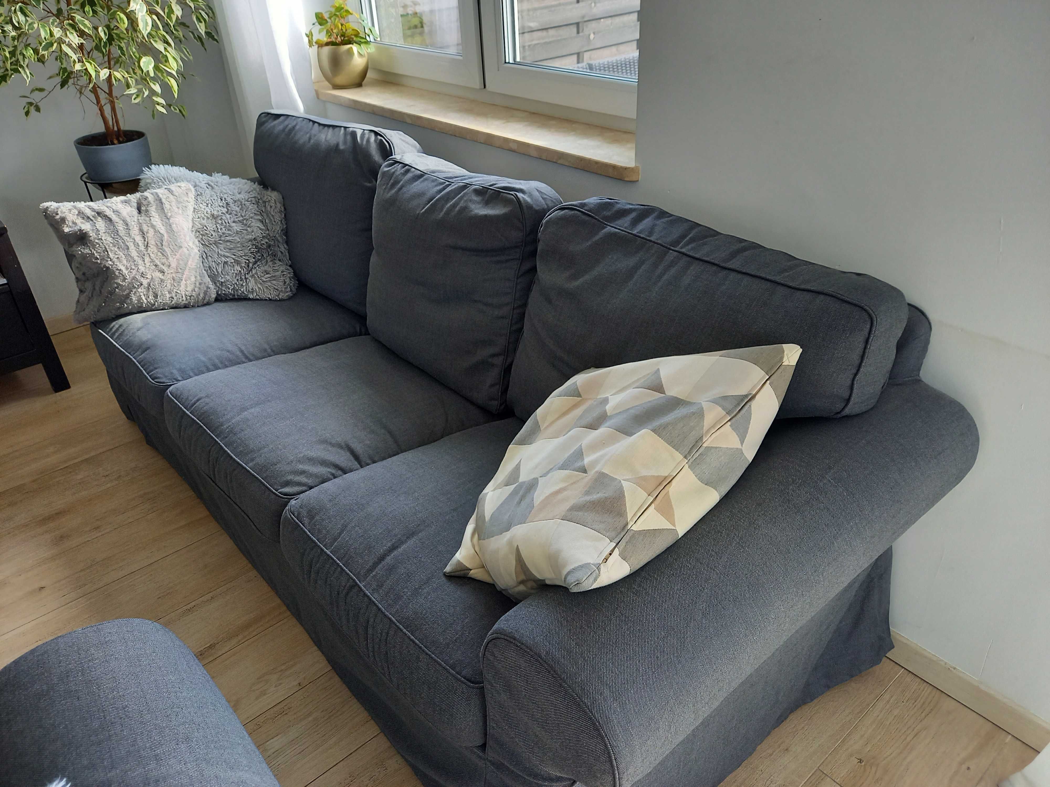 Sofa nierozkładana IKEA Ektrop 3-os.Nordvalla ciemnoszary