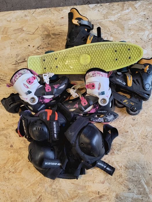 Rolki ochraniacze i deskorolka fiszka