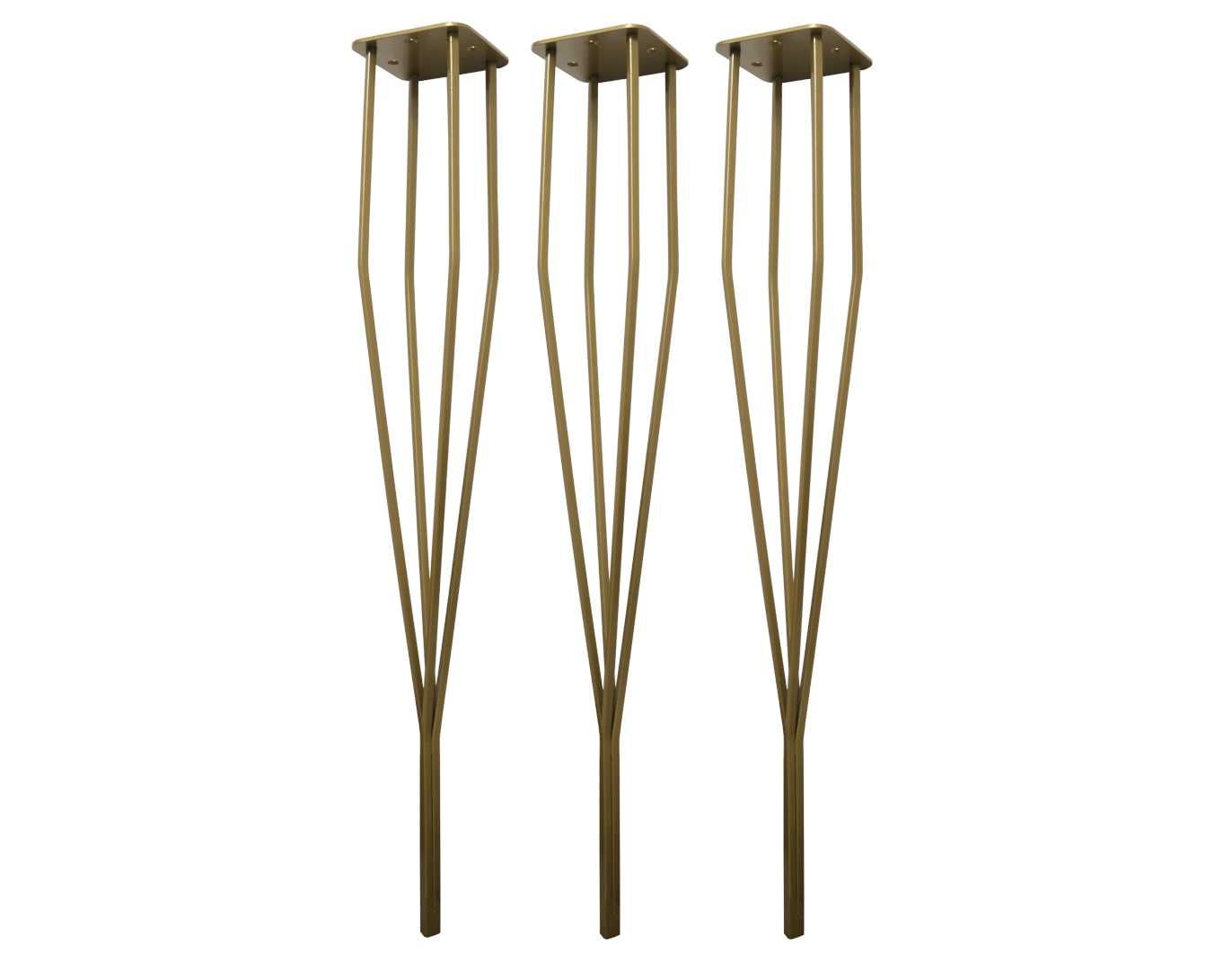 Noga metalowa do stołu Hairpin Legs Premium kolor złoty 72 cm 4 szt.