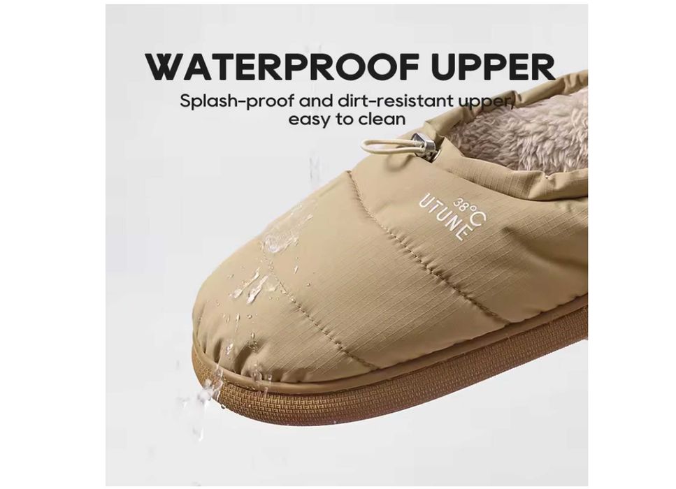 теплые меховые тапочки для туристов