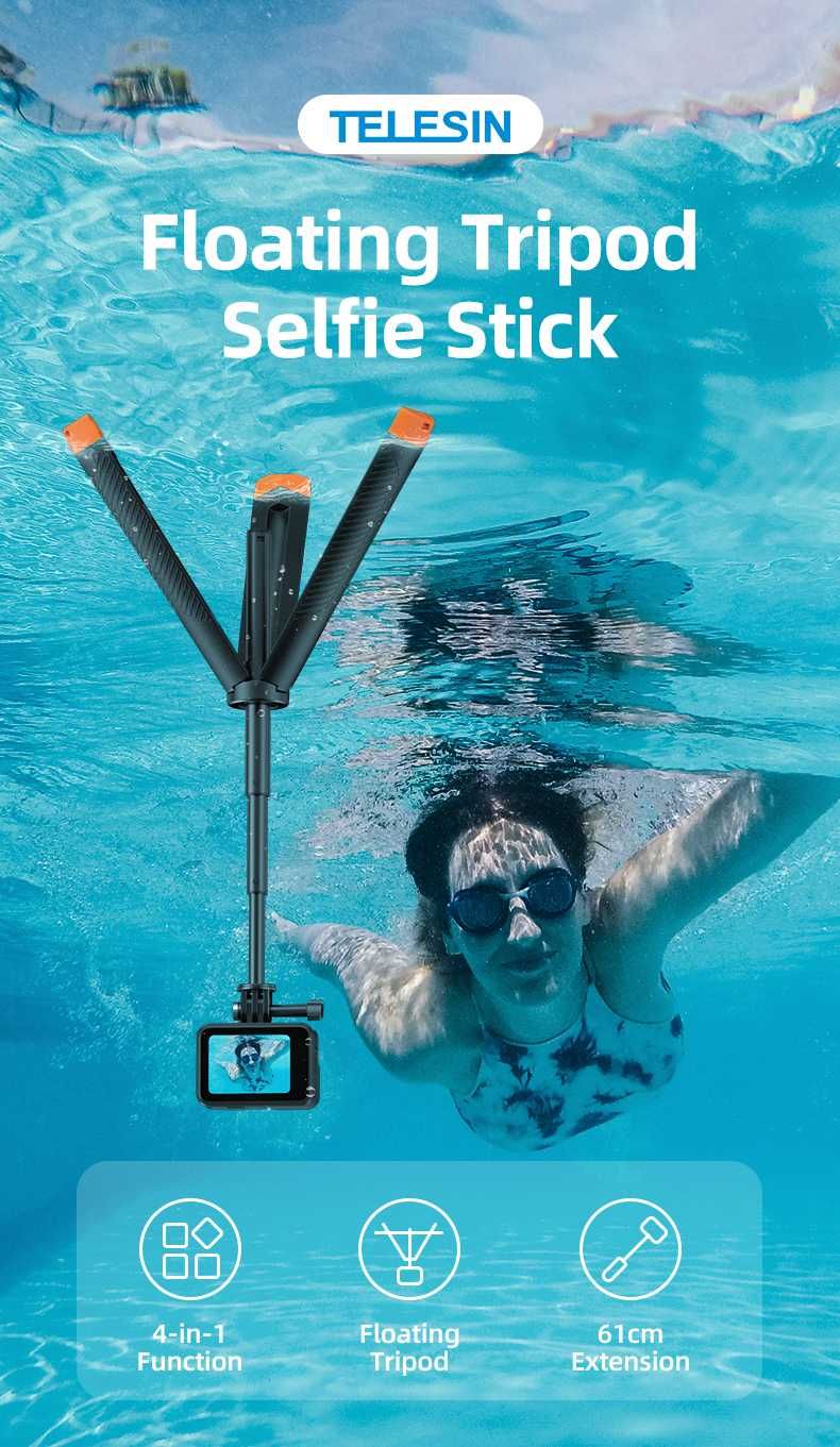 Kijek do nurkowania selfie statyw TELESIN do Gopro Insta360 DJI OSMO