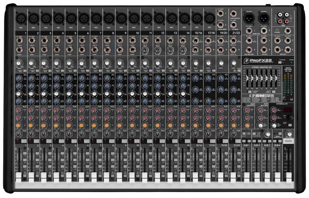 Mesa de mistura - Mackie PRO FX22 + CASE