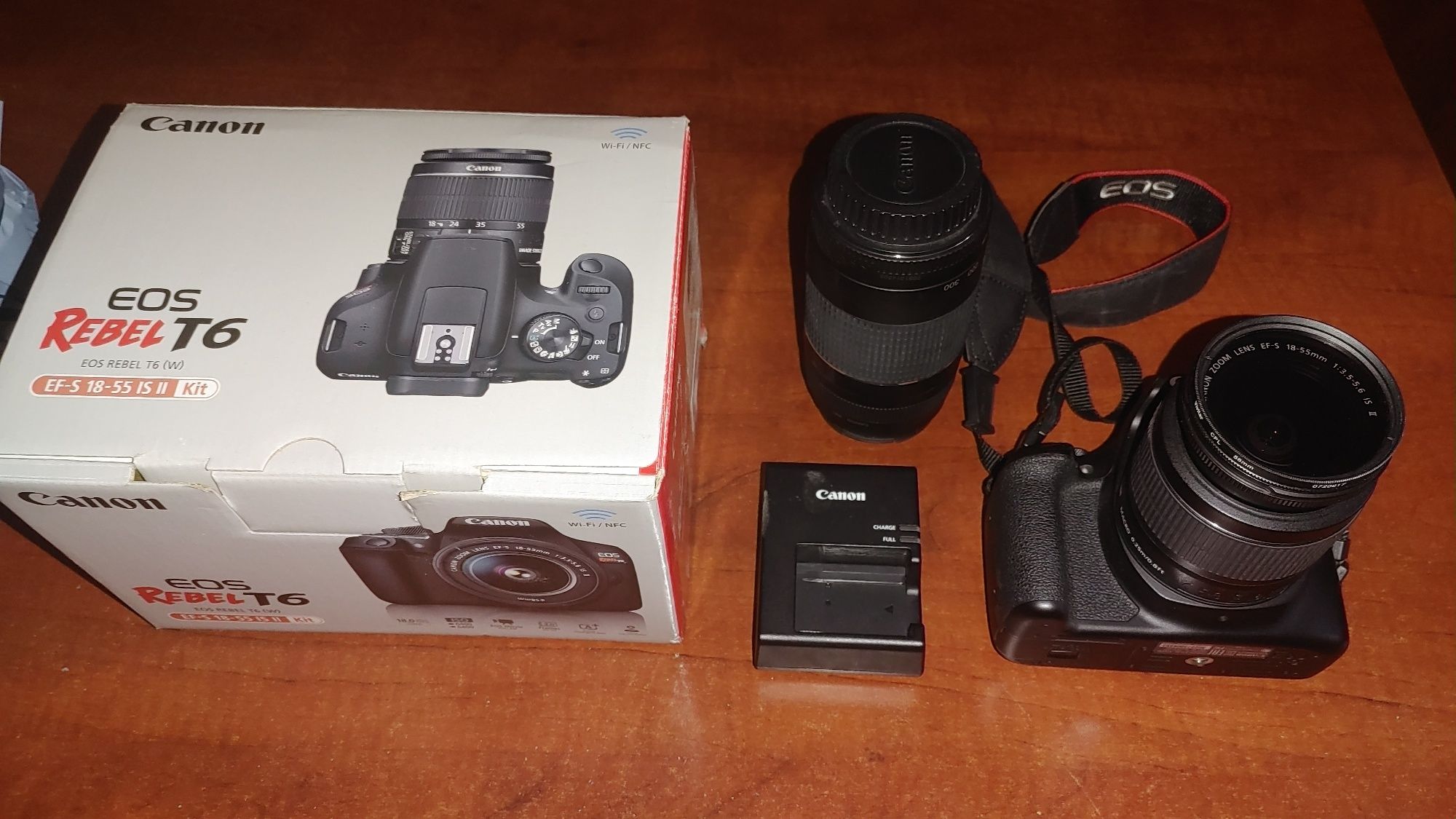 Canon Rebel T6 (1300D) zestaw 2 obiektywy