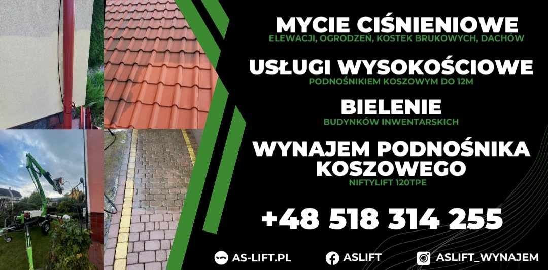 Mycie kostki mycie elewacji mycie dachów mycie obór bielenie  karcher