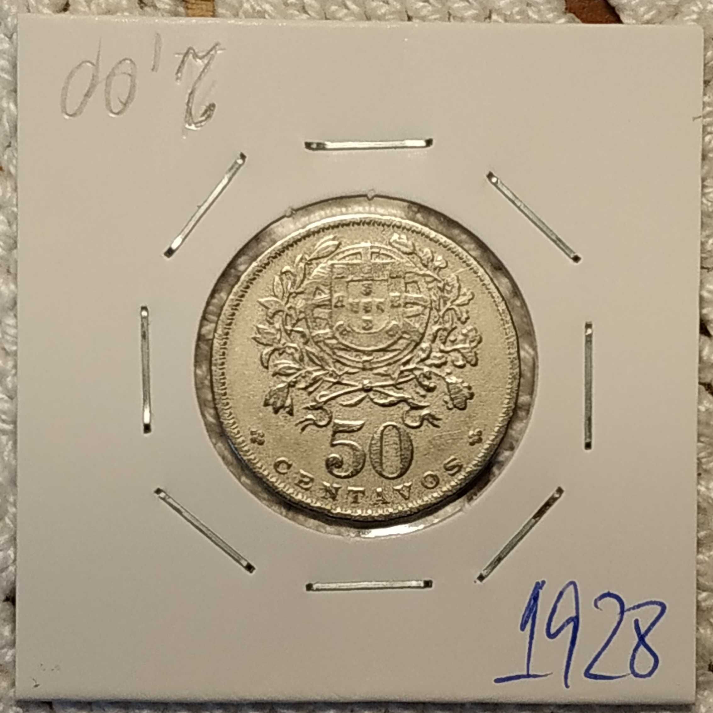 Portugal - moeda de 50 centavos de 1928