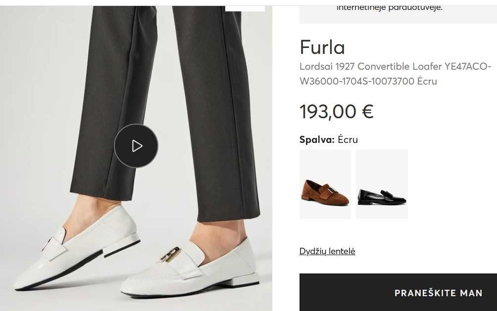 Жіночі лофери Furla, 39р.