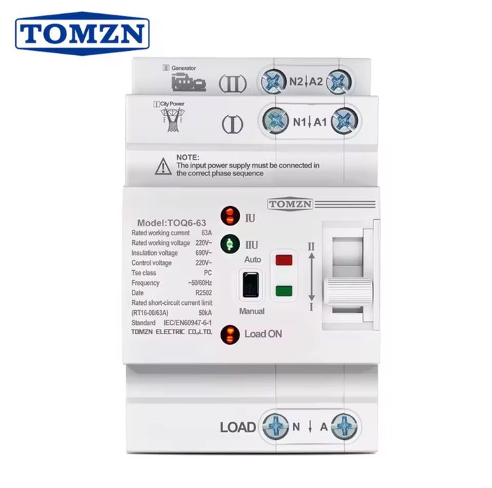 ABP TOMZN 63a 2p. для инвертора, генератора