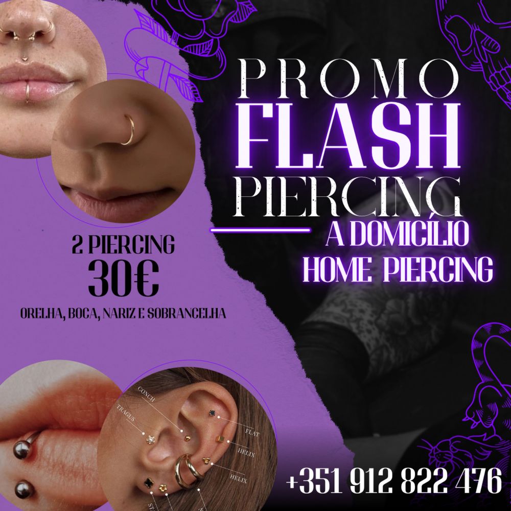 Piercings Perfurações Promoção