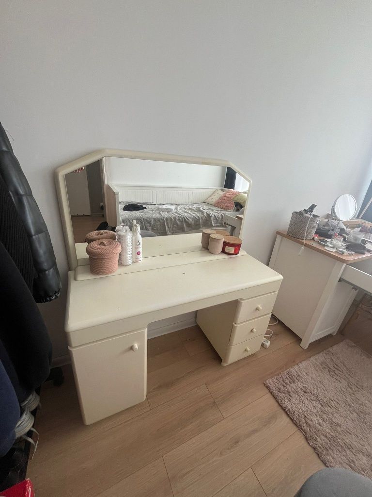 Oryginalna Toaletka z lustrem do renowacji lite drewno