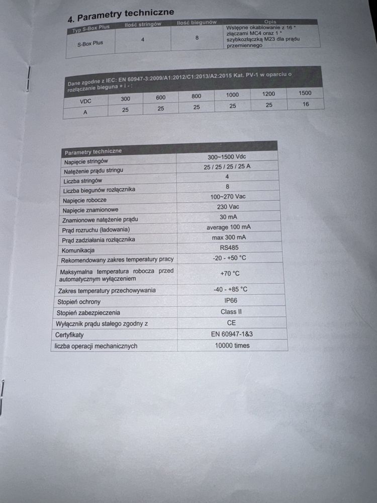Przecipozarowy wylacznik pradu Fox Ess Plus