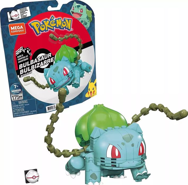 Mega Construx. GVK83 Pokemon. Bulbasaur, 175 elementów. Mega Construx