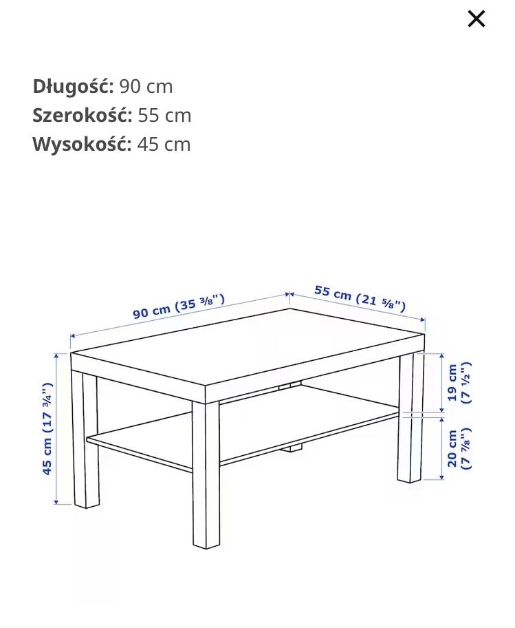 Stolik kawowy Lack IKEA wenge