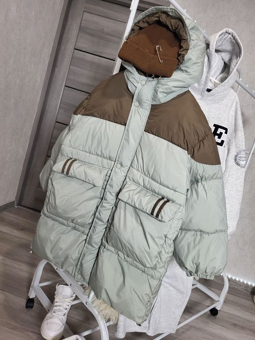 стильний, об'ємний пуфер,пальто,подовжена куртка оверсайз  унісекс