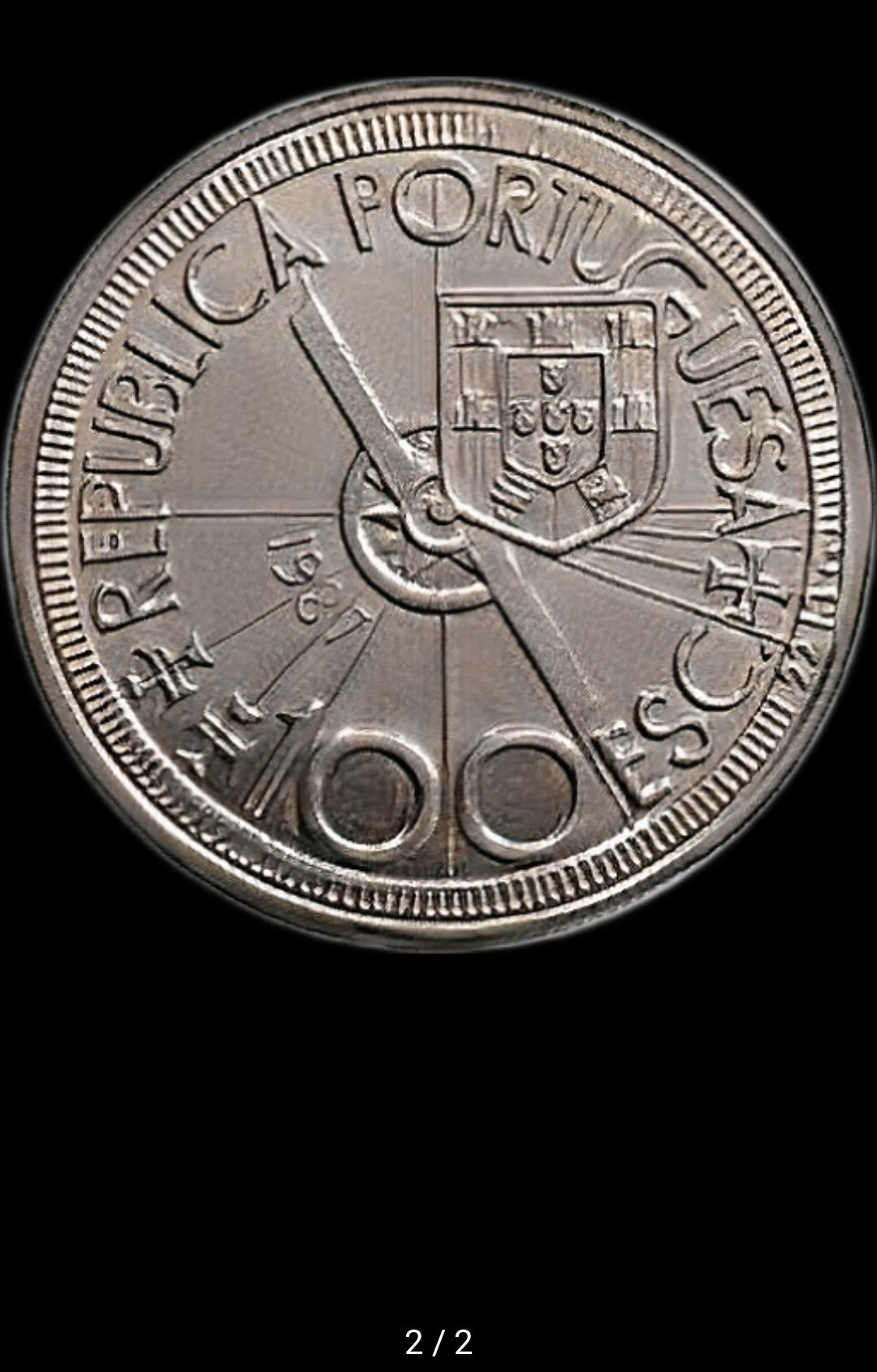 Moedas de 100 escudos. DIOGO CÃO e Nuno Tristão