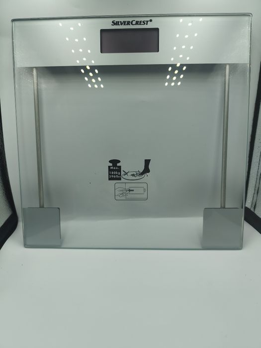 NOWA Waga łazienkowa szklana SilverCrest SPWE 180 A2 srebrna