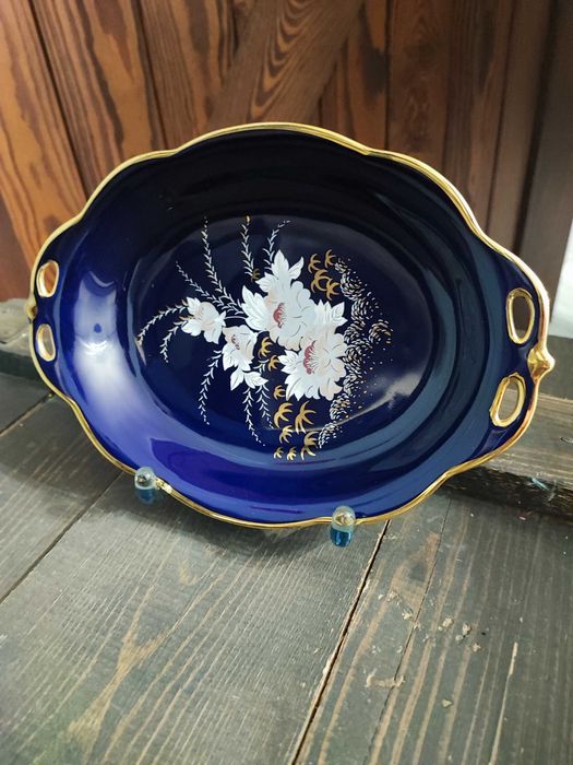 Patera półmisek kobalt Crown