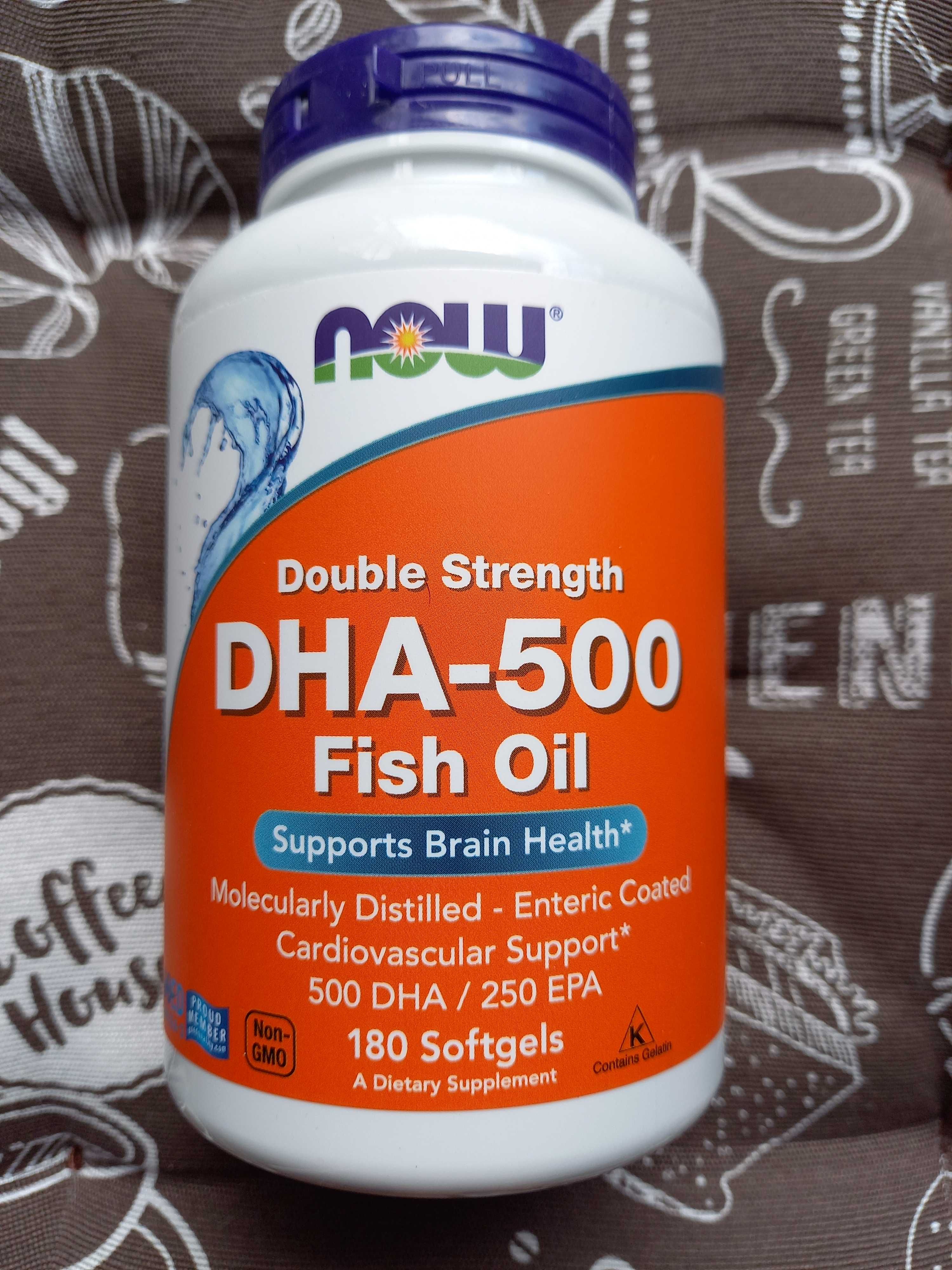 Now Foods DHA Omega ДГК 500 1000 Рыбий жир омега 3 для вагітних рибій