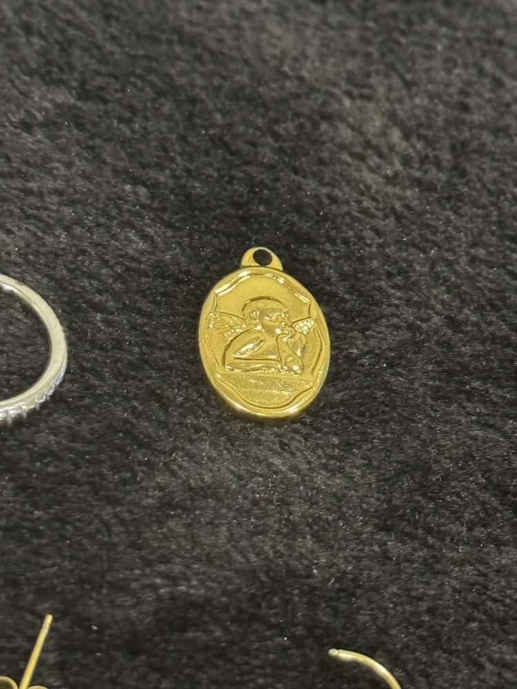 Bijuteria brincos argolas anel aço dourado gold stainless steel