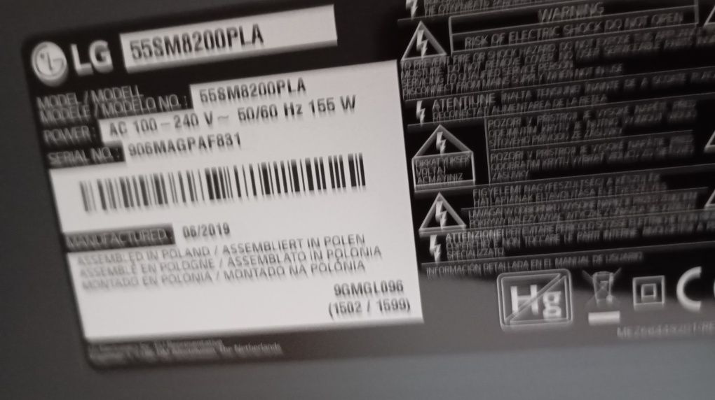 Televisão LG 55" 4K UHD Nanocell
