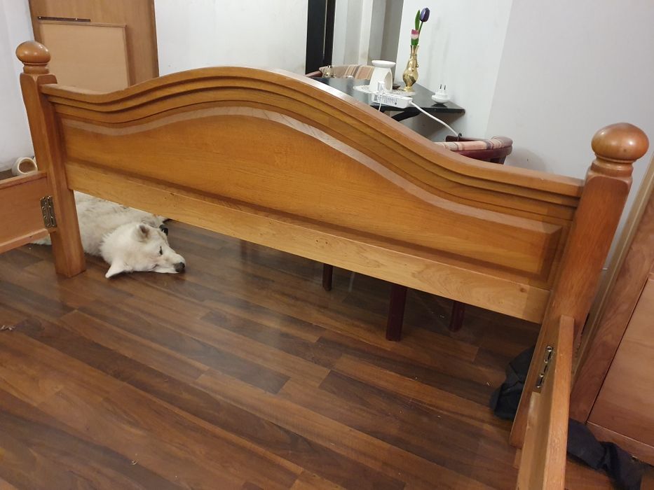 Łożko dębowe vintage duże
