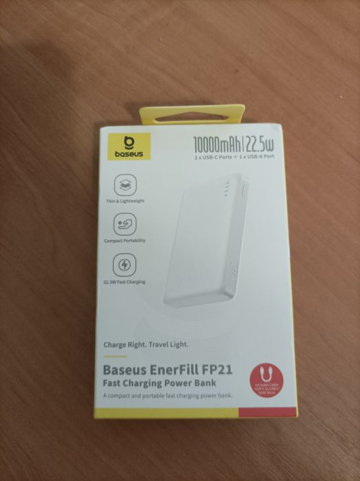 Беспроводной повербанк UGREEN PB761 Magsafe 30W Qi2 10000 mAh, Baseus