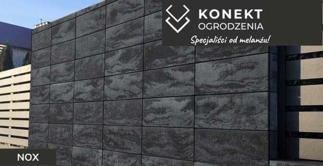 Bloczki ogrodzeniowe 50x20 Konekt Gra,Stal,Nox,Lux,