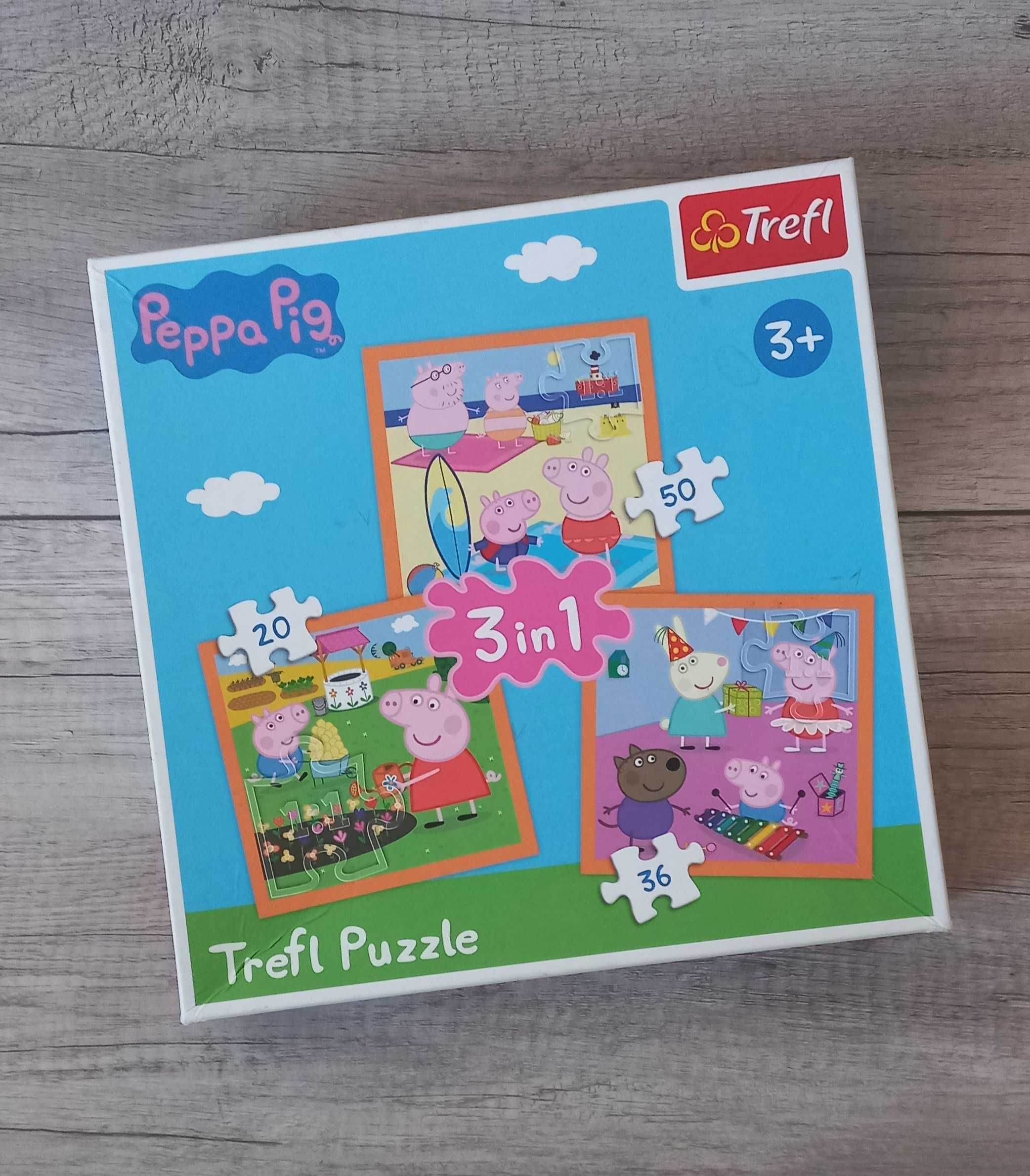 puzzle świnka peppa peppa pig 3 w 1